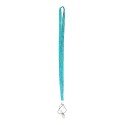 Turquoise Crystal Lanyard Keychain Card Holder 
