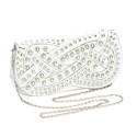 Silver Stud Clutch With Silver Chain