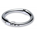 Silver Clipa with Clear Swarovski Crystals Bracelet Purse Hook