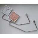 2 Square Purse Hook: Martini & Orange Butterfly