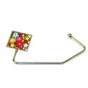 Multicolor Flower Square Purse Hook
