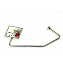 White Modern Square Purse Hook