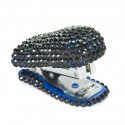 Black Crystals on Blue Stapler