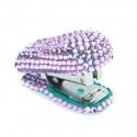 Purple Crystals on Green Stapler