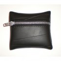 Recycled Black Small Tire Cosmetic Case / Coin Purse: Eco Friendly!!
