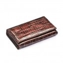 Brown Patent Bamboo Wallet