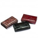 3 Assorted Bamboo Wallets- black, brown, red