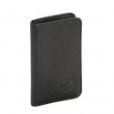 Buxton Black Corner Flower Deluxe Card Case