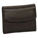 Buxton Black Leather Hudson Mini Trifold Wallet