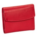 Buxton Red Leather Hudson Mini Trifold Wallet