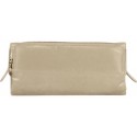 Latico Putty Light Grey Leather Bell Tri-Fold Wallet
