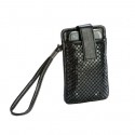 Mundi Black Cell Phone Wristlet w/ Sequin Mesh