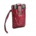 Mundi Ruby Cell Phone Wristlet w/ Sequin Mesh