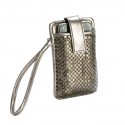 Mundi Pewter Cell Phone Wristlet w/ Sequin Mesh