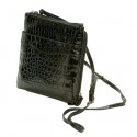 Mundi Black Cross Body Designer Dasher Croco