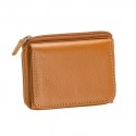 Mundi Brown Small Coin Tri Fold Wallet