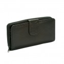Rolfs Classic Black Tab Zip Around Wallet