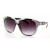 Quay 1399 Black and Grey Striped Round Sunglasses w/ Subtle Silver Hardware