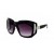 Quay 1403 Black Square Sunglasses w/ Cut Out Temple