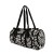 Belvah Black & White Quilted Damask Large Duffle Bag