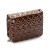 12 Patent Brown Houndstooth Crossbody Handbag