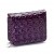 Patent Purple Houndstooth Crossbody Handbag