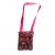 Pink Damask on Brown Crossbody Purse