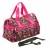 Pink Damask on Brown Duffle Bag
