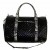 Black Quilted Carry On Bag with Snake Print Trim