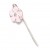 Pink Flower Crystal Bookmark