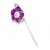 Purple Flower Crystal Bookmark