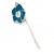 Teal Flower Crystal Bookmark