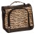 Brown Zebra Satin Feel Travel Cosmetic Make Up Case Bag