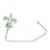 Blue Crystal Fleur De Lis Purse Hook