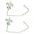2 Crystal Fleur De Lis Purse Hooks: Clear & Blue