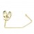 Gold Crystal Flip Flop Purse Hook