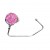 Pink Small Crystal Mirror Classic Hook
