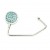 Small Aqua Crystal Purse Hook