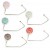5 Small Crystal Classic Hooks