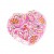 Heart Shaped Pink Paisley Makeup Mirror