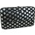 Silver Dot Clutch Wallet w/Outside Pocket
