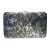 Grey Designer Textured Flat Wallet w/Matching Checkbook Holder