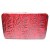 Red Textured Flat Wallet w/Matching Checkbook Holder