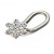Clear Crystal Flower Glasses Clip