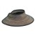 Scala Brown Sewn Braid Large Brim Roll-Up Sun Visor