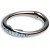 Hematite Clipa with Blue Swarovski Crystals Bracelet Purse Hook