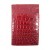 Red Alligator Croc Print Passport Cover Holder