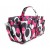 Grey and Hot Pink Modern Circles Satin Purse Organizer
