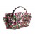 Floral on Black Satin Feel Purse Organizer
