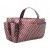 White Dot on Brown Satin Feel Purse Organizer